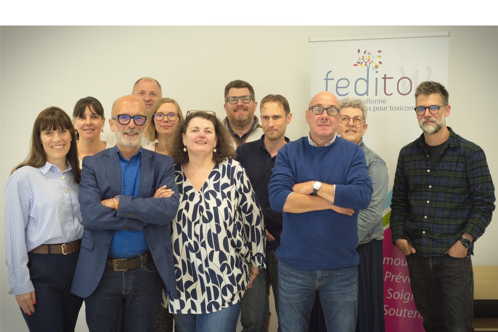 L'équipe Fedito et l'organe d'administration de la fédération wallonne